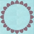 thumbnail image 1 of Ahgly Tapis d'Intérieur Lavable en Machine Carré Transitionnel Bleu Columbia, 7 Pieds Carré, 1 of 7
