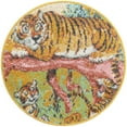 thumbnail image 2 of Unique Loom Whimsy Kids Collection Area Rug - Tigger (2' 2" Round Multi/Black), 2 of 9