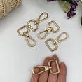 thumbnail image 4 of Januofit 15 Pcs D Ring Swivel Lobster Claw Clasp, Push Gate Snap Hooks Trigger Clips(Gold, 1 inch), 4 of 6