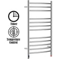 thumbnail image 2 of HEATGENE Towel Warmer with Timer, Electric Towel Warmer with Temperature Control, Wall-Mounted Large 12 Bars Towel Racks with Built-in Timer, Plug-in/Hardwired Electric Towel Rails - Brushed, 2 of 8