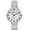 Silver, variant on 43mm Montres Carlo Fashion Women's Quartz Flex Metal Band Luxury Dress Watch (White)