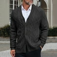 thumbnail image 2 of CharmCyan Men's Classic Cable Knit Cardigan Sweater with Button Down Closure and Shawl Collar for Business Casual Wear Black M, 2 of 2