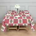 thumbnail image 3 of Christmas Square Tablecloth 42x42 Inch – Waterproof Polyester Printed Table Cover, Wrinkle Resistant & Washable for Kitchen Dining Picnic Party Decor, Single-v4-15, White, 3 of 6