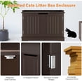 thumbnail image 4 of Hidden Cat Litter Box Enclosure Cat Litter Box Furniture Cat Washroom Cat House Table Nightstand (Coffee), 4 of 17