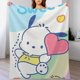 thumbnail image 4 of Manta Pochacco de tela de superficie vertical súper suave de varios tamaños, acogedora y cálida, adecuada para cama, sofá, campamento, viajes, para todas las estaciones, liviana y compacta de 55 x 70, 4 of 8