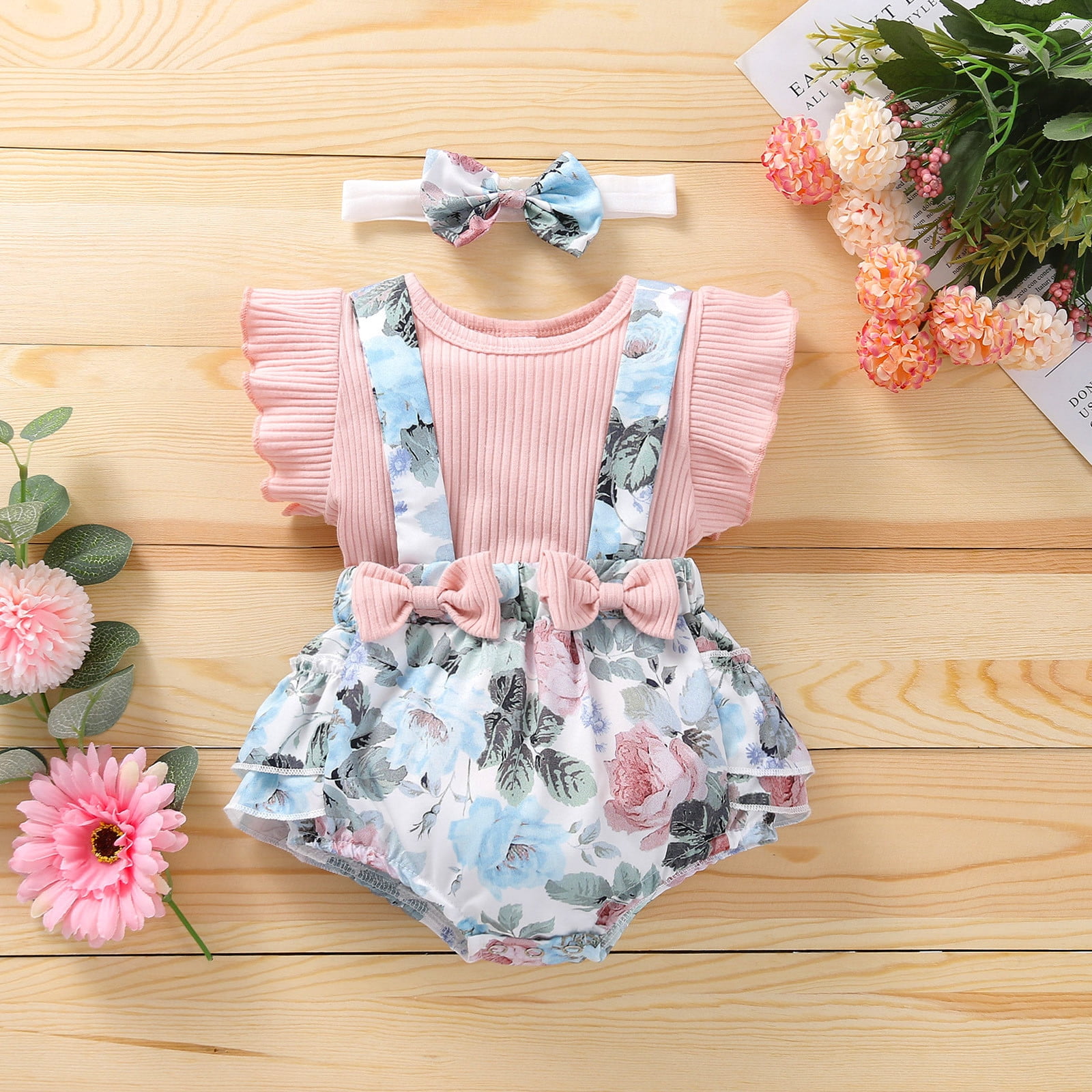 ZHAGHMIN Cute Tops For Girls 10-12 Years Old Child Girls Sleeveless  Suspenders Ribbed Tops Summer Bow Tie Flowers Prints Skirts Outfits Sweats  For