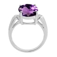 thumbnail image 3 of Mauli Jewels Rings for Women 14x10 MM Amethyst and Diamond Ring 4-prong 10K White Gold, 3 of 6
