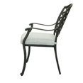 thumbnail image 4 of 37 Inch Wynn Outdoor Dining Chair, Cushioned Seat, Gray- Saltoro Sherpi, 4 of 5