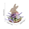 thumbnail image 2 of Cheapark Easter Wooden Ornament Simulated Egg Flower Rabbit Craft Decorative Desktop Accent Festive Spring Home Holiday Decoration, 2 of 6