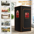 thumbnail image 5 of MOPHOTO 71''x35.4''x35.4''Infrared Sauna for Home,Upgraded Steam Sauna Box with 3L&1200W Steamer,144 LEDs,Folding Chair for Relaxation Spa Home Sauna,9 Levels Heating, 5 of 9