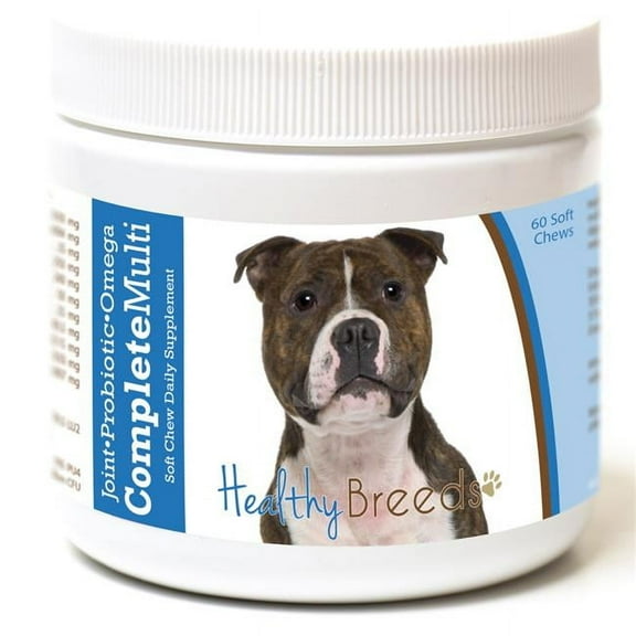 Healthy Breeds 192959009101 Staffordshire Bull Terrier all in one Multivitamin Soft Chew - 60 Count