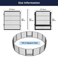 thumbnail image 3 of SunsGrove Decorative Garden Fence with 2 Gates 32 in(H) x 35.7 ft(L) 16 Panels, Heavy Duty Metal Animal Barrier Fence for Yard, Flower Bed Fencing, Garden Border Fence, Easy Set Up, Black, 3 of 9