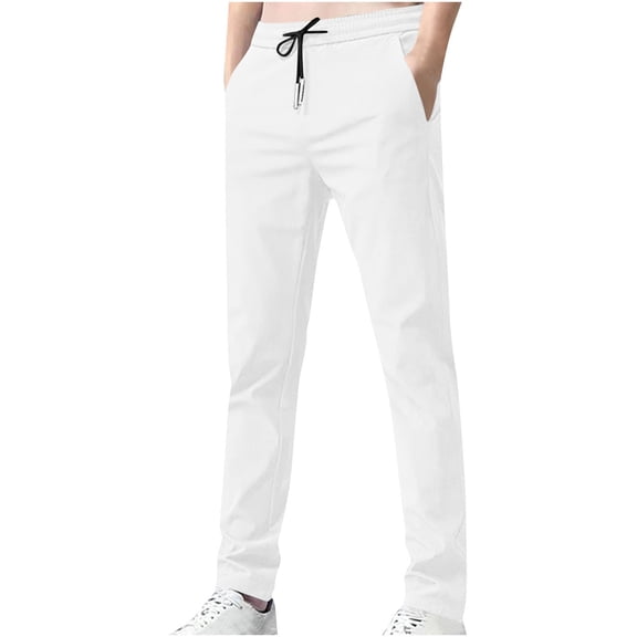Sweatpants For Men Quick Dry Breathable Pants Stretch Elastic Waist Drawstring Active Hiking Trousers With Pockets