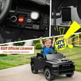 thumbnail image 3 of Hugrove 12V Ride on Car Toys with Remote Control, Ram 1500 Electric Car for Kids with Bluetooth, USB/MP3 Player, LED Light, Battery Powered Vehicles for Toddler Boys Girls 3-6 Years, Black, 3 of 9