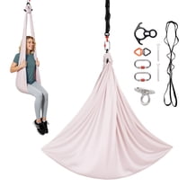 VEVOR Aerial Yoga Hammock, 300 lbs Load Aerial Silk, Yoga Swing with Nylon Fabric, PE Zipper Bag for Parent-Child Interaction, Strengthen Muscles & Improve Practice, Hammock and Swing Combo