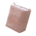 thumbnail image 2 of Organizador de lavandería Cesta de ropa plegable para el hogar Cesta de almacenamiento de edredón de lino de algodón con cremallera, rosa Methold HA004479-02, 2 of 7