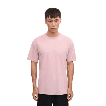 JERZEES Short Sleeve T-Shirt Classic Pink Crewneck Shirts for Men, 50/50 Cotton/polyester Single Tee, Size L