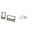 thumbnail image 1 of Estantes de pared para almacenamiento,Estantes flotantes de madera Estantes de pared de madera,estatua de resina de cisne,Figuras de cisnes,estatuas,decoración para el hogar,bodas y, 1 of 8