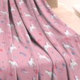 thumbnail image 3 of Pink Cartoon Unicorn Pattern Blanket,Comfortable Soft Flannel Throw Blanket,All Season,Warm Lightweight Blankets for Sofa Bed Couch Living Room Chair,30"x40", 3 of 4