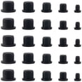thumbnail image 6 of 50Pcs 5 Styles Silicone Hole Plugs Snap in Hole Plugs Post Pipe Insert End Caps for Furniture Fencing Round Black 9~18x8.5~12.5mm 10pcs/style, 6 of 7