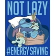 thumbnail image 2 of Men's Lilo & Stitch Not Lazy, Saving Energy  Graphic Tee Royal Blue 2X Large, 2 of 4