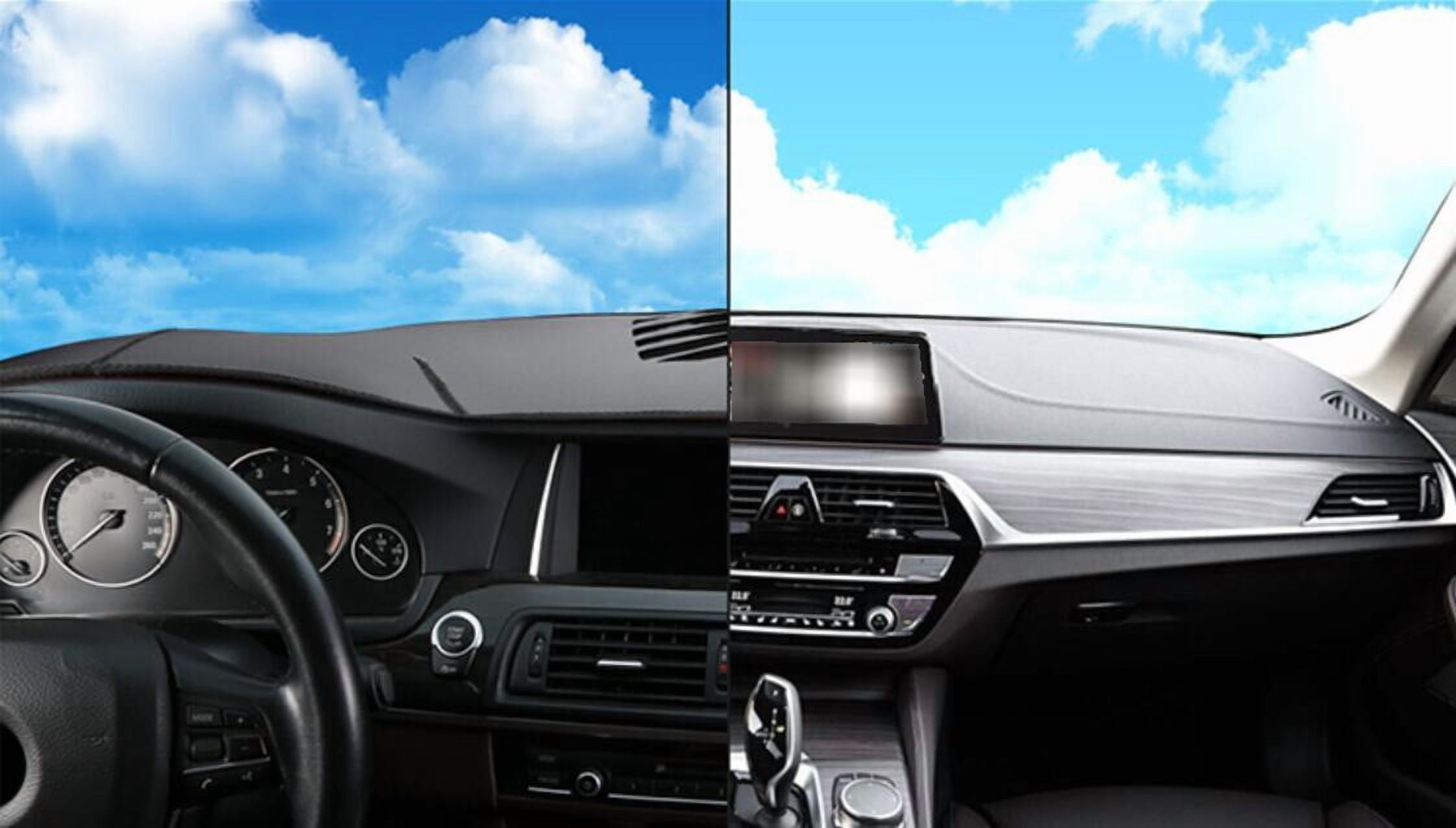 Leather Car Dashboard Protects Mat Dash Cover for Ford Fusion 2013- 2017 2018 With Sound Black