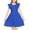 Blue, variant on Arshiner Girls Dress Sweet Casual Flutter Sleeve A-Line Button Down Sundress Casual Midi Dresses