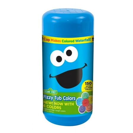 Sesame Street Fizzy Tub Color Tablets Assorted Bathwater Colors 150 Ct