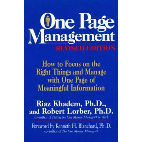 Pre-Owned One Page Management (Paperback) 0688157866 9780688157869