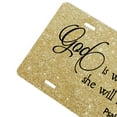 thumbnail image 3 of Yehwow Bible Verse Gold Sparkles Glitter Pattern Metal Car Plate Decorative Aluminum License Plate Tag Sign, 3 of 5