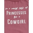 thumbnail image 5 of Western Baby Girl Clothes Short Sleeve Letter Print T-Shirt Tops Cow Print Shorts Headband Baby Girl Summer Clothes, 5 of 8