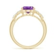 thumbnail image 2 of ANGARA Natural 2.28 Ct. Amethyst with Diamond Classic Ring in 14K Yellow Gold for Women (Ring Size: 12), 2 of 9