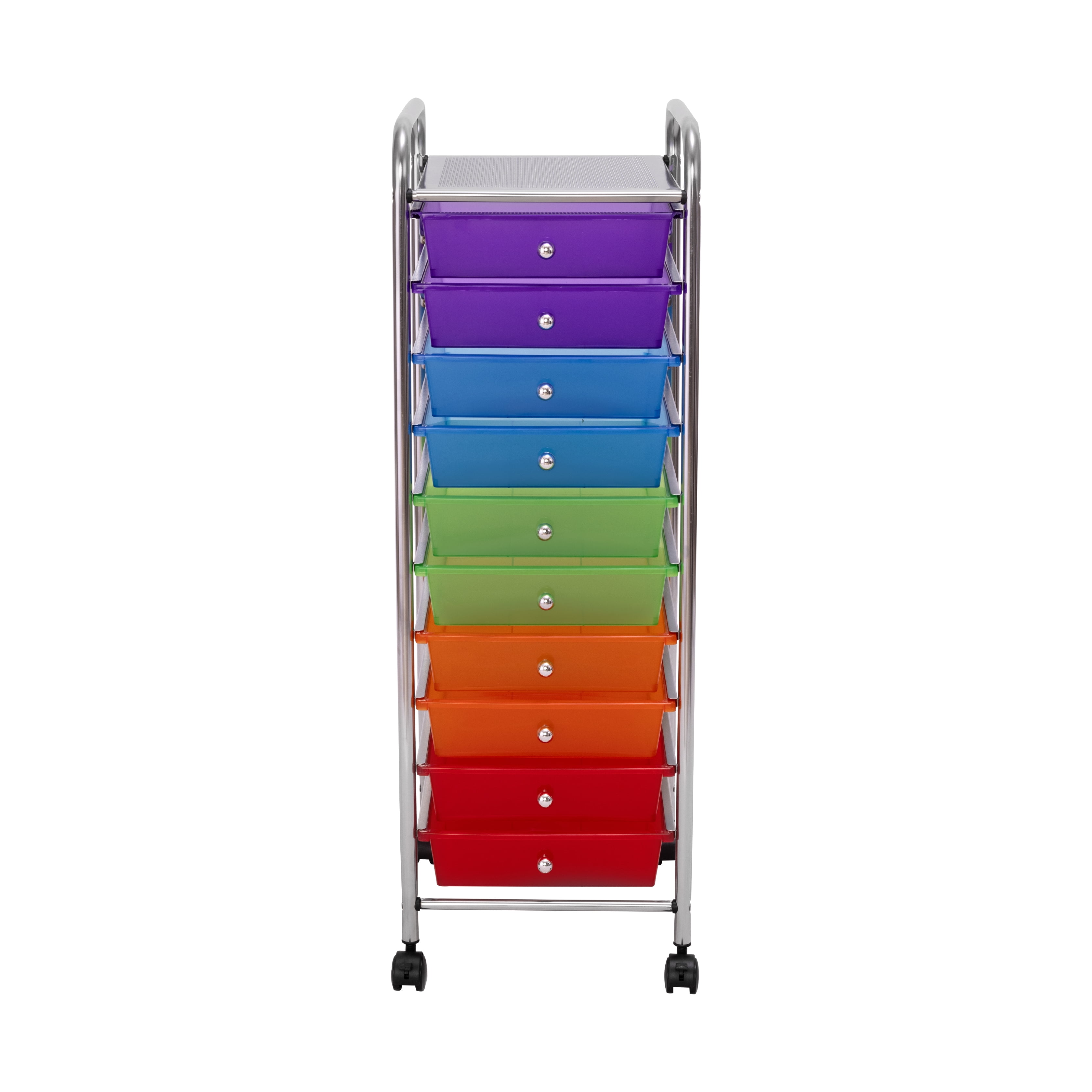 Seville Classics Steel 10 Compartments File Organizer, Multi-Color
