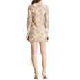 thumbnail image 4 of MODA NOVA Juniors Ruffle Crew Neck Long Sleeves Floral Lace Casual Mini Dress, 4 of 7