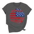 thumbnail image 4 of Women American Flag Shirts USA Flag Stars Stripes Graphic Blouse Patriotic Shirt 4th of July T Shirt Summer Tops Tee, 4 of 6