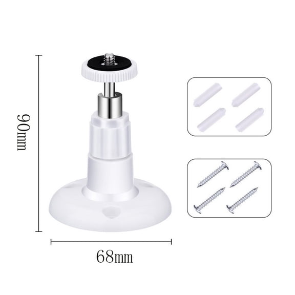 HORIALENCE Security Camera Mount Bracket 3Pcs in White Plastic for Home Use with Easy Adjustment 6.8X9CM
