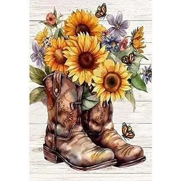 shiyou-Sunflower Diamond Painting Kits for Adults - 12x16 Inch Full Drill Diamond Art for Beginners,Children's Gift and Parent-Child ActivitiesDIY Gem Art Crafts,Wall Painting Kit