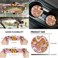 thumbnail image 5 of KUIFORTI Hawaiin Hippie Flower Car Seat Covers Full Set 15 Piece Seat Covers Steering Wheel Cover Seatbelt Covers Cup Coasters Car Garbage Bag Air Vent Storage Bag Rear View Mirror Cover Keychain, 5 of 5