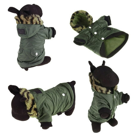 Dog Pet Warm Cotton Jacket Coat Hoodie Puppy Winter Clothes Pet
