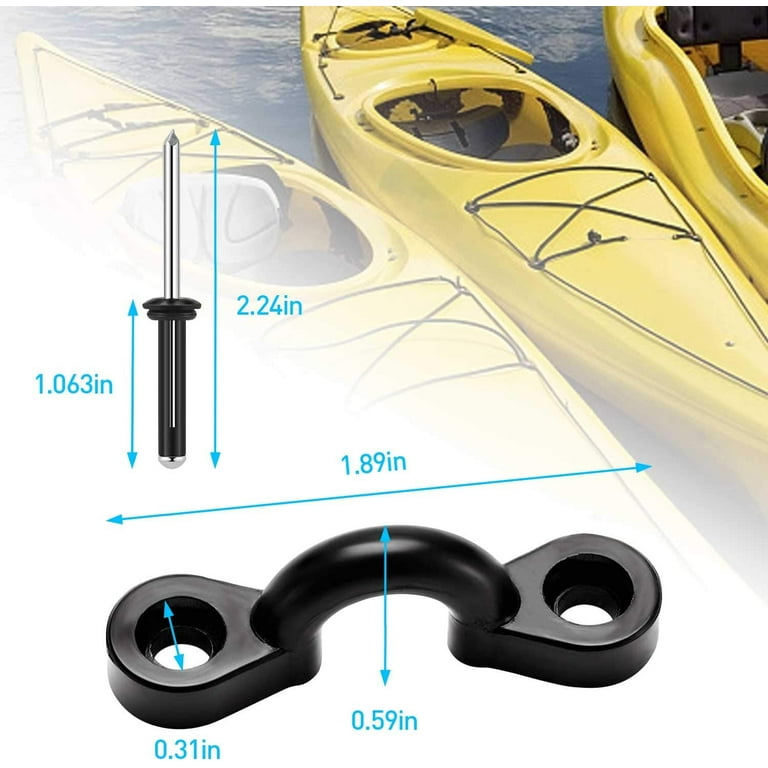Kayak Carry Handle, Kayak Accessory 4 Pcs Canoe Boat Side Mount Carry  Handle Rubber Handles Replacement Accessories Hardware Kit for Ocean,  Lifetime