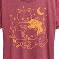 thumbnail image 3 of Instant Message - Halloween Kittens  - Women's Short Sleeve Graphic T-Shirt, 3 of 6