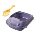 thumbnail image 2 of Caja de arena para gatos Yuyangstore antisalpicaduras con pala marco desmontable lados altos interior Morado 37x51x195cm, 2 of 6