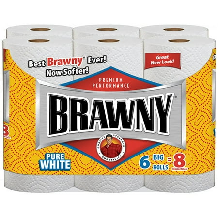 Brawny 6 Big Roll Towel White