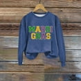 thumbnail image 2 of Tweang Mardi Gras Outfit for Women Mardi Gras Clothing Graphic Tees for Women Loose Fitting Tops for Women Mardi Gras Womens Shirt Carnival Outfit Blue L, 2 of 4