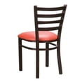 thumbnail image 3 of Linon Belmar Metal Dining Side Chairs, Set of 2, Antique Bronze and Red Faux Leather, 3 of 9