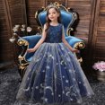 thumbnail image 5 of Esaierr Big Girls Lace Princess Bridesmaid Dress 5-14Y Kids Sequins Wedding Long Ball Gown Pageant Evening Dresses Princess Dress Girl Dress Long Tulle Gown Flower, 5 of 7