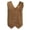 Brown, variant on Men's Vest Soft Suede 4 Snap Closure Front Pockets Casual Western Sleeveless Top, Burgundy, L