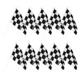 thumbnail image 4 of ELAYARD 10Pcs Small Checkered Race Car Flags Hand Held for Festival and Themed Party Decor, 4 of 7