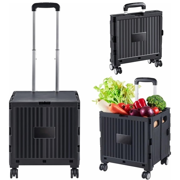 Eyotto Garden Cart with Wheels, Foldable Utility Camping Cart, 440lb Outdoor Cart with Handle for Camping Picnic BBQ Outdoor Activities Camping Accessory Glamping Fishing Travel