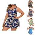 thumbnail image 1 of Womens Tankini Swimsuits 2026 Casual Plus Size Modest Flowy Swim Dress with High Waisted Bottom Two Piece Bathing Suits Woman, 1 of 5